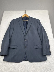 Lauren Ralph Lauren Navy Blue 2-Button Sport Coat Jacket 100% Wool Mens Size 46R - Picture 1 of 19