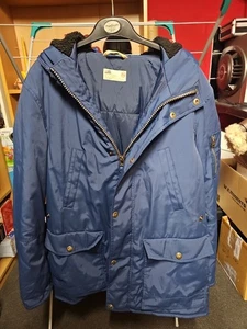 M&S North Coast Life Ready Waterproof Black Parka Coat Large Free Shipping  - Picture 1 of 5