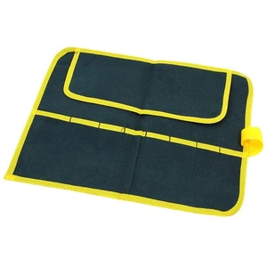 Canvas Tool Roll Folding 8 Pocket Compartment Storage Pouch Water Resistant - Picture 1 of 10