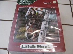 NIB Sealed J&P Coats Latch Hook 24" x 36" Wolf NIB - Picture 1 of 3