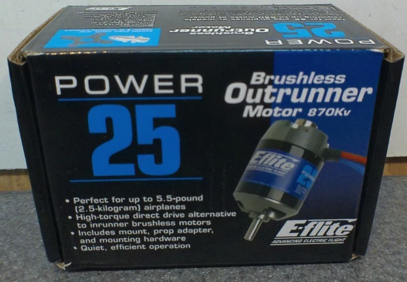 Power 25 Brushless Outrunner Motor, 1250Kv: 3.5mm Bullet EFLM4025A - Image 1 of 1