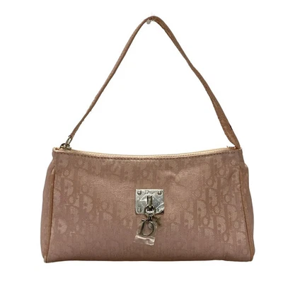 Auténtico bolso de mano DIOR/ChristianDior precioso rosa de nailon jacquard Foto 1 de 4