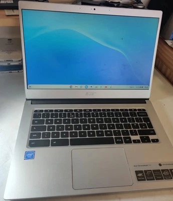 ACER CB514-1H CHROMEBOOK 14" INTEL N3350 @1.10GHz 4GB RAM 32GB eMMC SILVER #254H - Image 1 of 4
