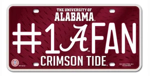 Alabama Crimson Tide License Plate #1 Fan - Picture 1 of 1