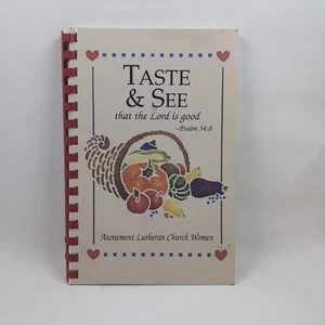 Taste and See Lutheran Church Cookbook 2000 Atonement Spiral Bound Free Shipping - Imagen 1 de 4