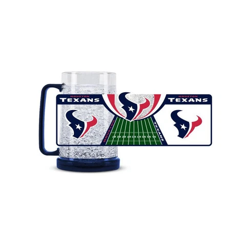 Brand New NFL Houston Texans 16oz Crystal Freezer Mug by Duck House Sports Cover