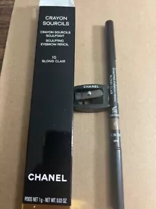 Chanel Crayon Sourcils Sculpting Eyebrow Pencil #10 BLOND CLAIR w/ SHARPENER NIB - Picture 1 of 4