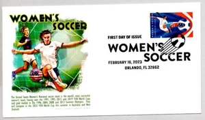 #5754 WOMEN'S SOCCER STAMP FIRST DAY OF ISSUE, FIFA WORLD CUP, OLYMPICS GOLD - Picture 1 of 1