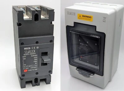 MCCB DC Circuit Breaker 320A/1000VDC, 2 Pole, IP65 Junction Box Optional - Image 1 of 4