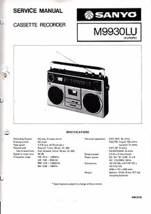 Service manual for Sanyo M 9930 LU - Picture 1 of 1
