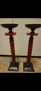 2-teiliges Kerzenständer-Set aus Glas - Bild 1 von 3