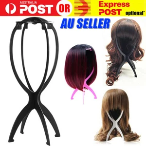 New Stand Stable Wig Holder Durable Folding Hat Cap Display Tool Wig Hair AU - Picture 1 of 10