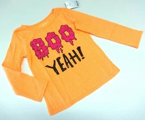 Halloween Langarmshirt 86 92 98 104 Spruch  Mädchen orange USA Shirt NEU Horror - Bild 1 von 1