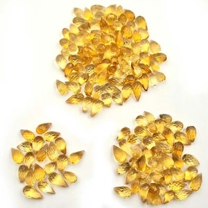 Natural Citrine Teardrop Faceted Loose Gemstone Lot 26 Pcs 5*7-6*11 MM 50 CT - Picture 1 of 3