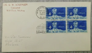 First Day Of Issue Washington D.C. 1959 Abe Lincoln Vintage Stamp Envelope Cover - Picture 1 of 4