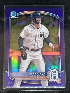 2025 Bowman Max Clark Chrome Purple Refractor /250 #BCP-24 - Picture 1 of 2