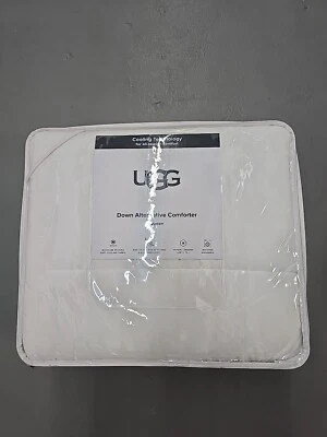 Edredom alternativo UGG Queen Down tecnologia de refrigeração para todas as estações roupa de cama branca - Imagem 1 de 4