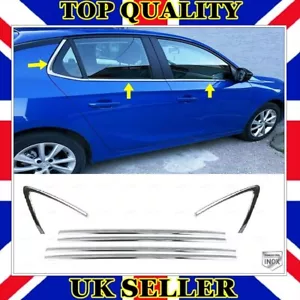 Chrome Windows Lower Trim 6 pcs S.STEEL para Vauxhall Opel CORSA F 2019-UP - Imagen 1 de 10