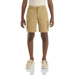 Carhartt Boys' Canvas Cargo Work Shorts, Dark Khaki - Picture 1 of 2