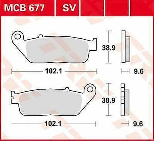 Honda CB 500 F ABS 2013-2017 TRW Sv Serie Sindered Pastiglie Freno MCB677SV Foto 1 de 1
