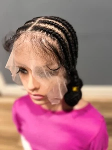 Braided wig: beautiful Handmade glueless braided wig, cornrow braided wig, - Picture 1 of 8