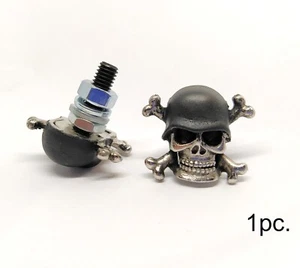 1pc. Totenkopf Skull Schrauben Kennzeichen Stammes motorrad chopper custom helm - Picture 1 of 6