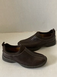 Zapatos mocasines sin cordones de cuero para mujer Born marrón talla 7,5 M j345 - Imagen 1 de 8