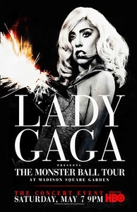 Lady GaGa Monster Ball MSG HBO Vorschau Gerahmtes Konzert Poster - Bild 1 von 2