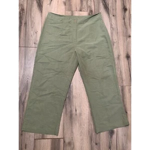 Woolrich Women’s 14 Sage Plaid Checkered Pants Style #1044 Polyester Blend Flat - Picture 1 of 6