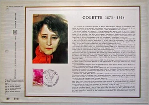 Feuillet CEF 1er jour 240 1973 Colette Ecrivain - Picture 1 of 1