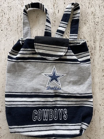 Dallas Cowboys Backpack NFL Lined Woven NEW Straps Drawstring Tote Carryall Cover