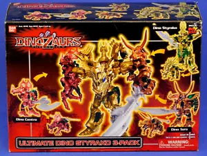 DINOZAURS ULTIMATE DINO STYRAKO 3-PACK 2000 BANDAI RARE NEW IN OPEN BOX - Picture 1 of 5