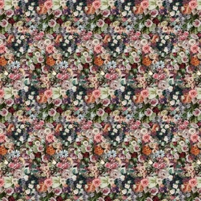 Rose Floral Cotton Fabric Hoffman Digital Print By the Yard