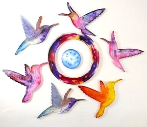 Handgefertigtes buntes Kolibri Windspiel - Epoxidharz - Montagebedarf - Bild 1 von 9