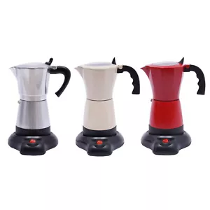 300ml Elektrische Kaffeemaschine Espressokocher 6 Tassen Italia Mokka Kanne 480W - Bild 1 von 29