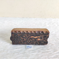 Vintage Primitive Handmade Textile Printing Block Wooden Stamp Decorative WD449