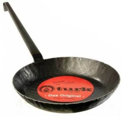 Eisenpfanne Original Turk, 65230, geschmiedet 28 cm, Hakenstiel, hoher Rand - Bild 1 von 2