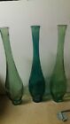 3 Teal tall Vases From Next