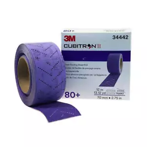 3M 34442 Cubitron II Clean Sanding Sheet Roll 80 Grit 70mm x 12m Hookit - Picture 1 of 1