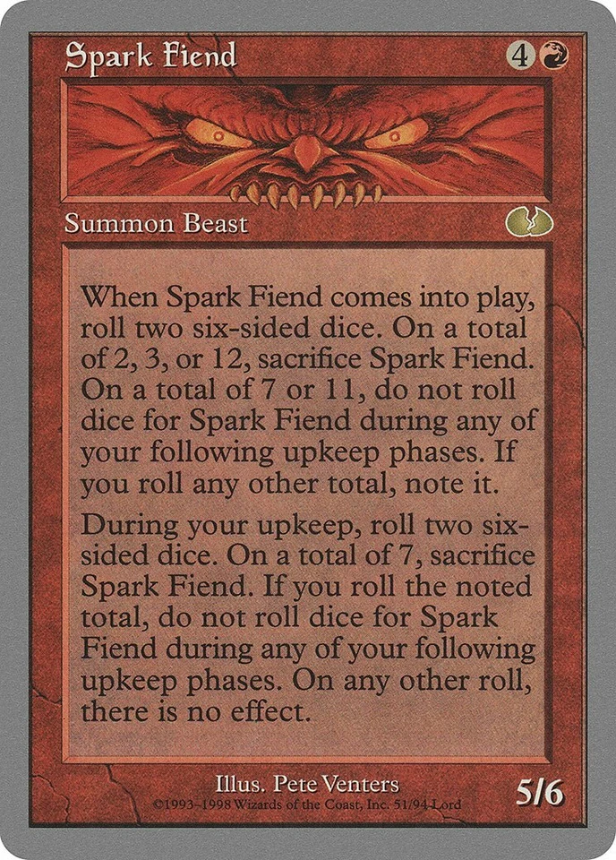 Spark Fiend Unglued MINT Red Rare MAGIC THE GATHERING MTG CARD ABUGames - Image 1 of 1