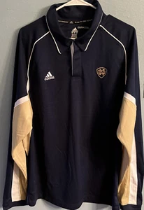 NOTRE DAME Mens Adidas ClimaCool Long Sleeve Polo Shirt Size Large - Picture 1 of 11