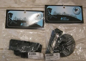 Lot of 2 Show Hair Bows Barrette Black Velvet Lace Equi Star - Picture 1 of 6