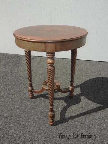 Antique French Country Barley Twist Side Table End Table Cover
