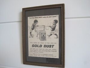 Old GOLD DUST WASHING POWDER Advertising in a Frame New England Find AAFA 