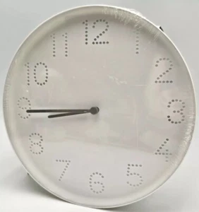 New & Factory Sealed Ikea Wall Clock Tromma White 9 3/4" Hole Punched # Reveals - Picture 1 of 5