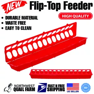 Flip Top Poultry Chick Chicken Birds Feeder 28 Holes - Picture 1 of 1
