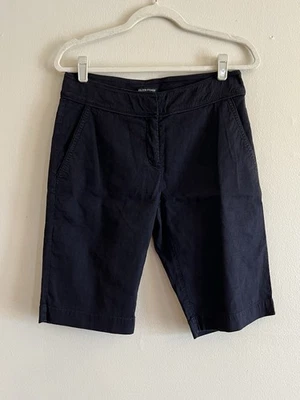 Pantalones cortos chinos de lino Eileen Fisher talla 4 negros con bolsillos laterales Foto 1 de 4