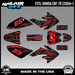 Kit Gráficos para Honda CRF70 Todos los Años CRF 70 CRF-70 Prime Series - Cambio Rojo - Imagen 1 de 4