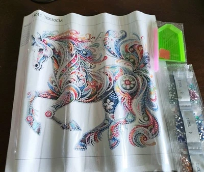 Diamond Painting 5D DIY PARTIAL 30x30cm 🐝 HORSE 47 🐝 Free Post - Imagem 1 de 2