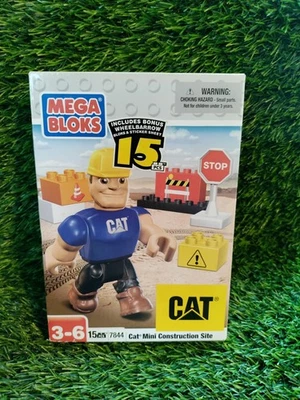 NEW - Mega Bloks CAT Mini Construction Site Blocks Set Caterpillar 3-6Yrs Sealed - Image 1 of 2